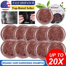 Hair Darkening Shampoo Bar Soap Grey Hair Reverse Organic Essence Conditioner