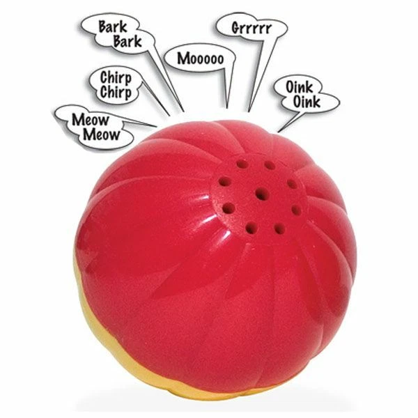 DOG TOY BABBLE BALL INTERACTIVE ANIMAL SOUND DURABLE TOUGH BALL