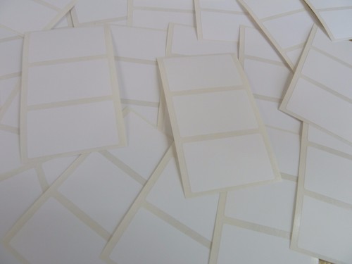 White Plastic Labels Permanent Adhesive Sticky Durable Poly Waterproof Stickers - Picture 20 of 24
