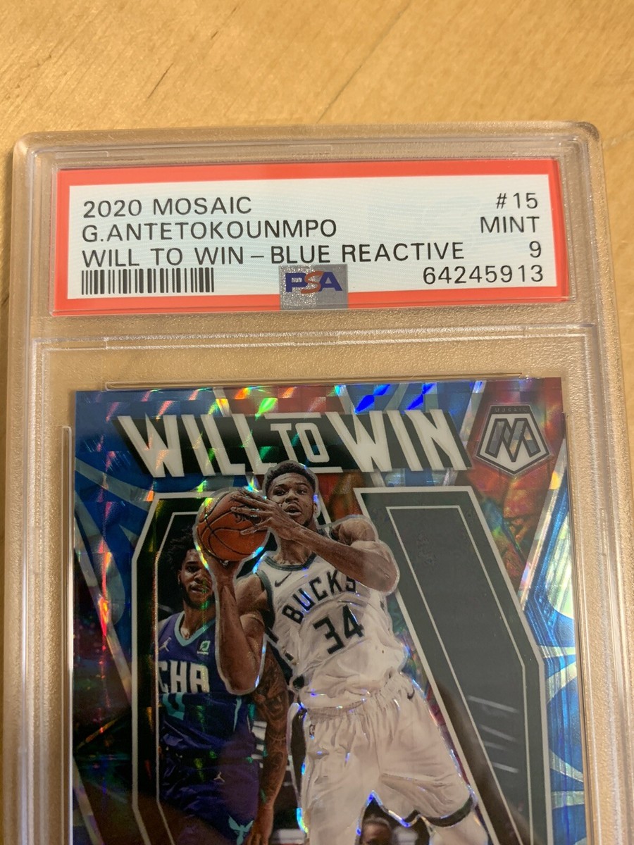 2020 Giannis Antetokounmpo Mosaic Will to Win Blue Reactive