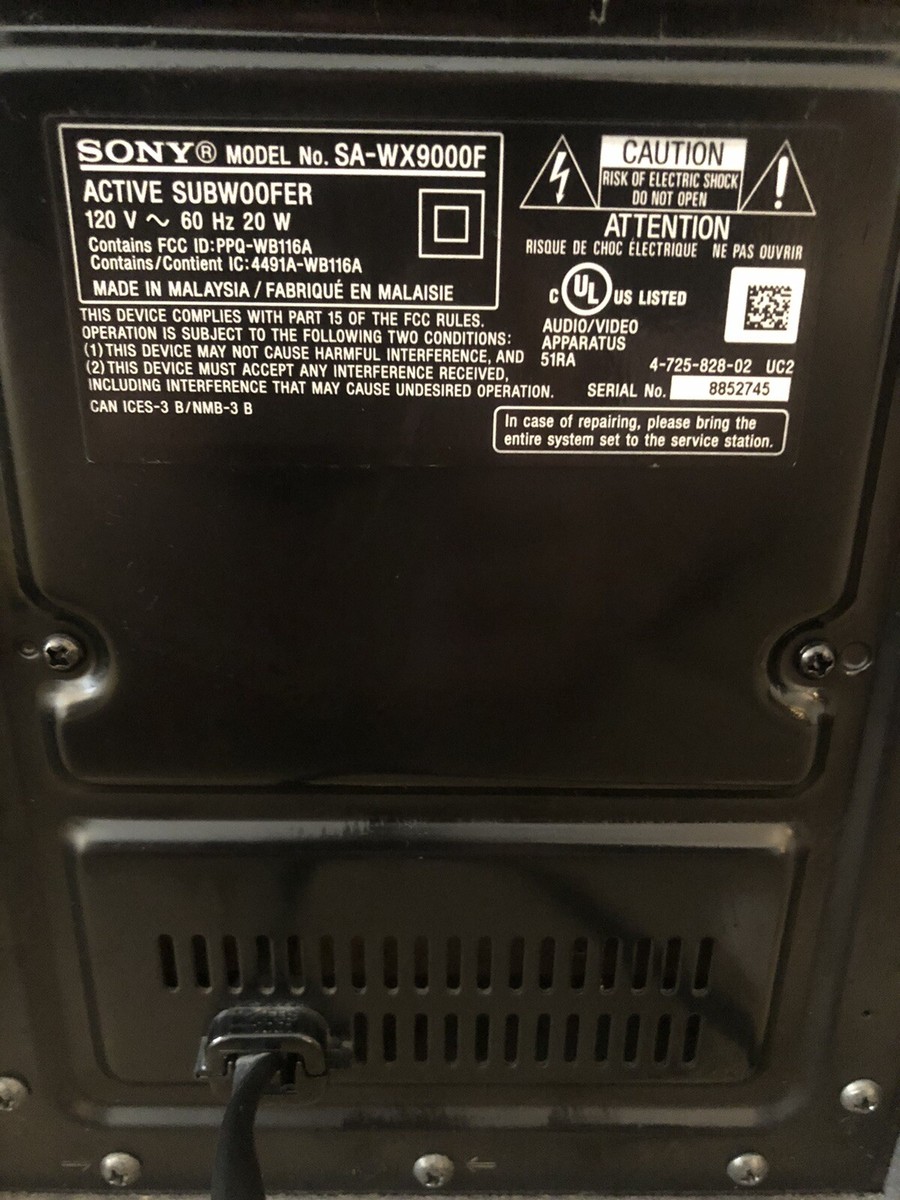Sony SA-WX9000F Active Subwoofer (SUBWOOFER ONLY) | eBay Sony SA-WX9000F Active Subwoofer (SUBWOOFER ONLY) | eBay