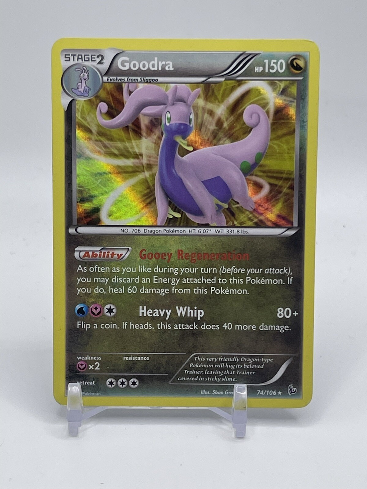 Goodra 74/106 Flashfire Reverse Holo Rare Pokémon TCG LP Light Play E9