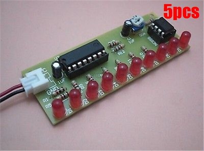5Pcs Light Water Running NE555+CD4017 Water Led Kits Ic New ue