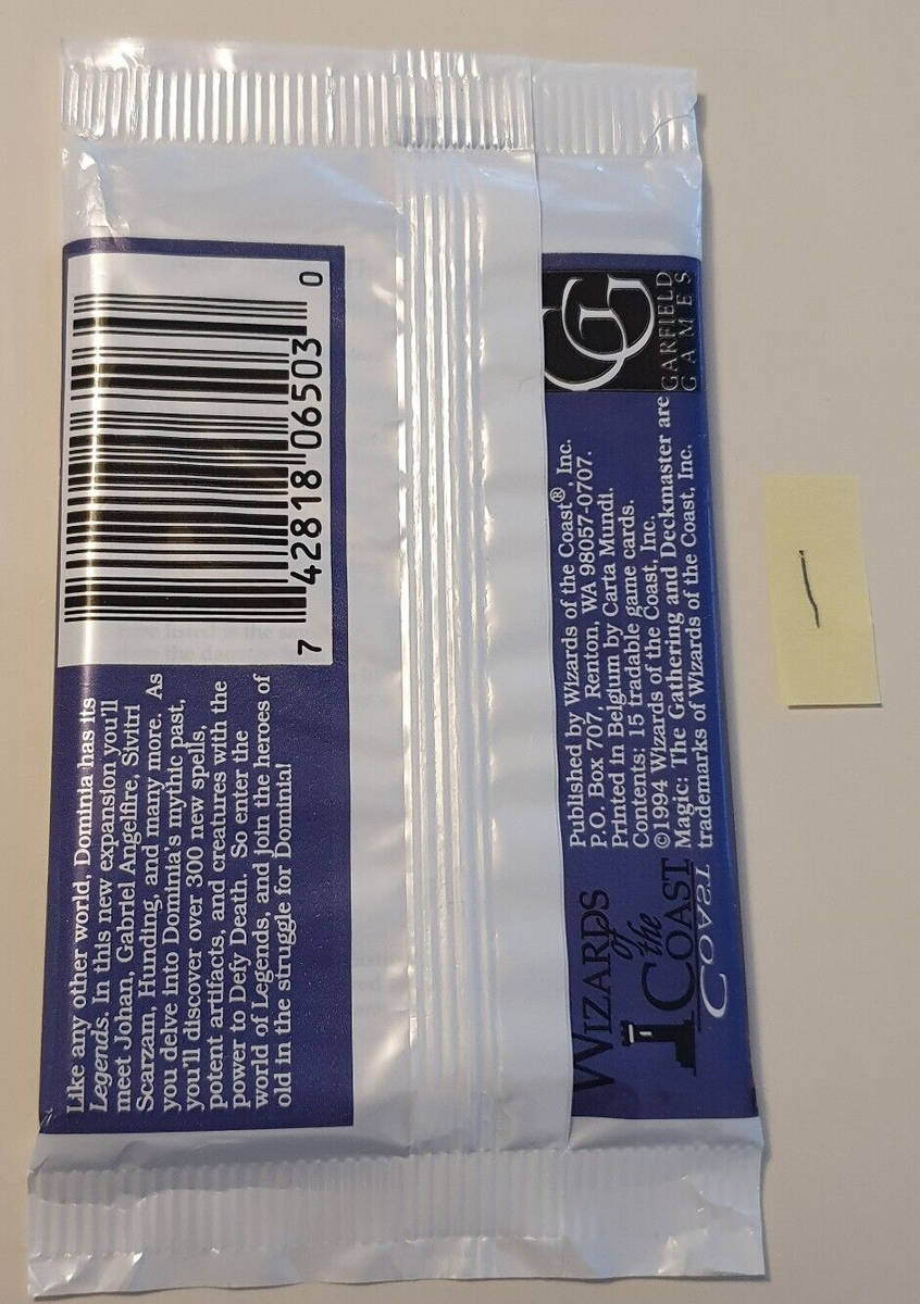 1994 MTG ~ Legends Booster Pack ~ Vintage and Sealed! | eBay