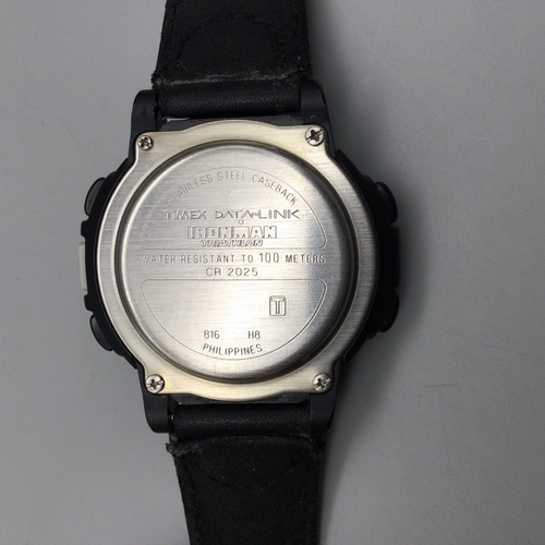 Vtg Timex Ironman Triathlon Watch Men 44mm Data Link Multi Lap 2000 New Battery - 第 11/14 張圖片