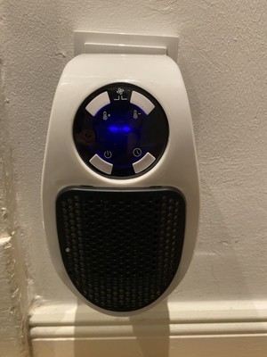 EL Mini Keramik Steckdosen-Heizlüfter 500W Weiß IP20 Thermosicherung