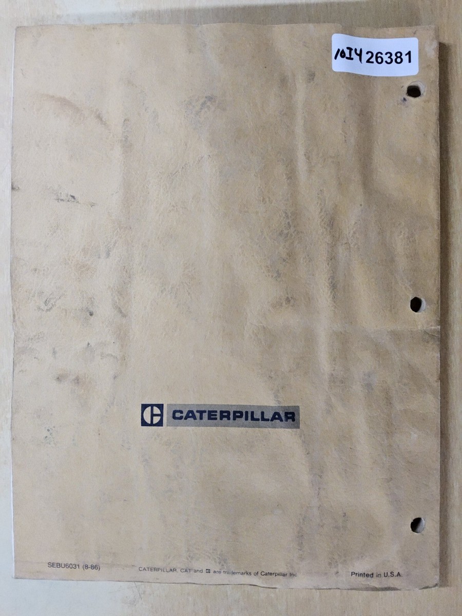 Caterpillar 416, 426, 428 Backhoe Loaders, Operator Manual