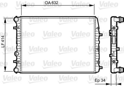 ORIGINAL VALEO KUEHLER MOTORKUEHLUNG 735629 FUER SKODA VW
