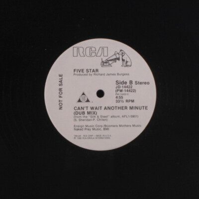 FIVE STAR: can't wait another minute RCA 12'' Single 33 RPM