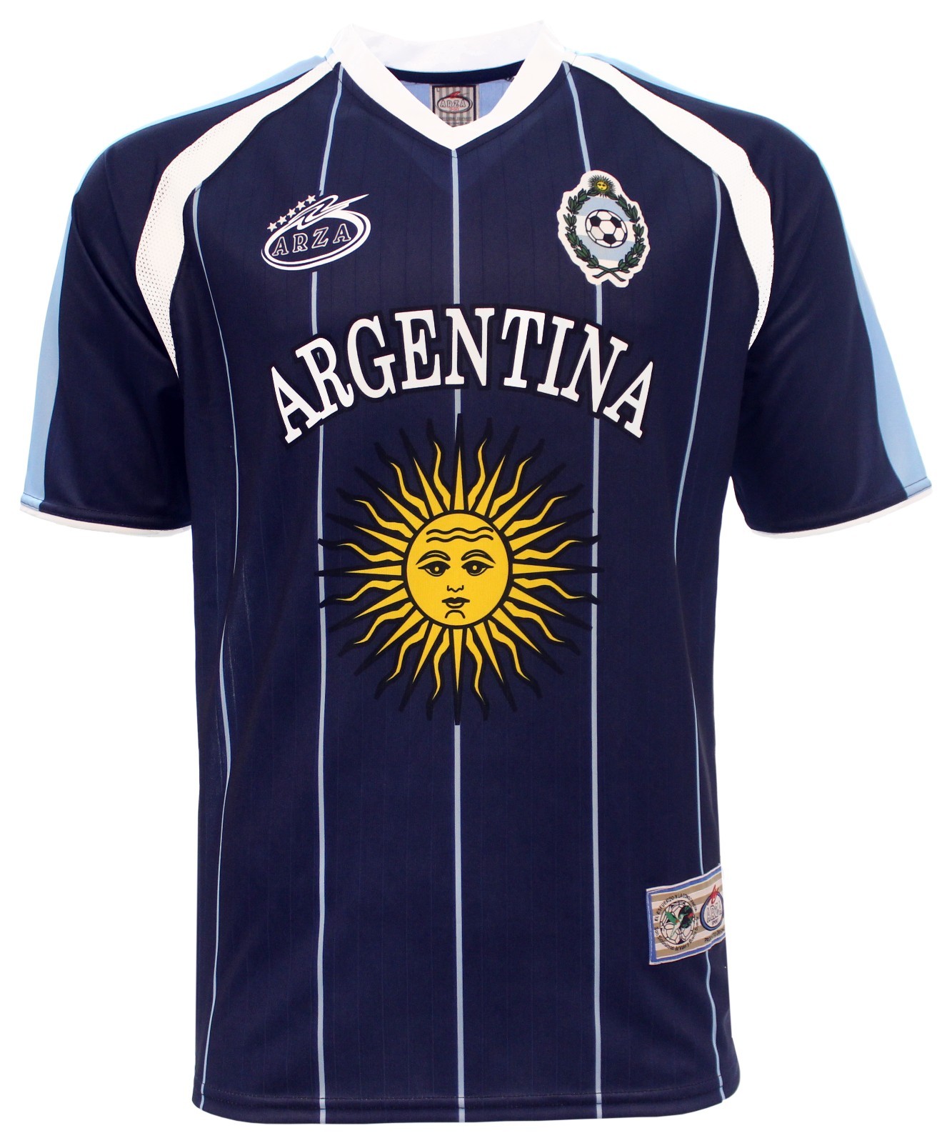 Argentina Jersey Arza Design Home and Away 100% Polyester Made in Mexico V Neck
