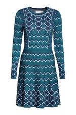 ELIZA J Ffk fit and flare teal Dress, Size L Teal