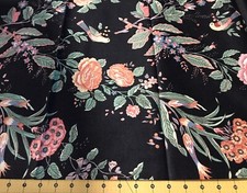 Birds and Floral 54  Wide 100 cotton fabric sold by the yard 1062