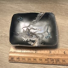 Plato pequeño Moriage Dragonware antiguo de Japón 2,5*3,5 pulgadas