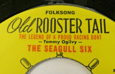 1956 OLD ROOSTER TAIL Slo-Mo-Shun Thriftway 45rpm SEAFAIR RECORDS hydroplane 0