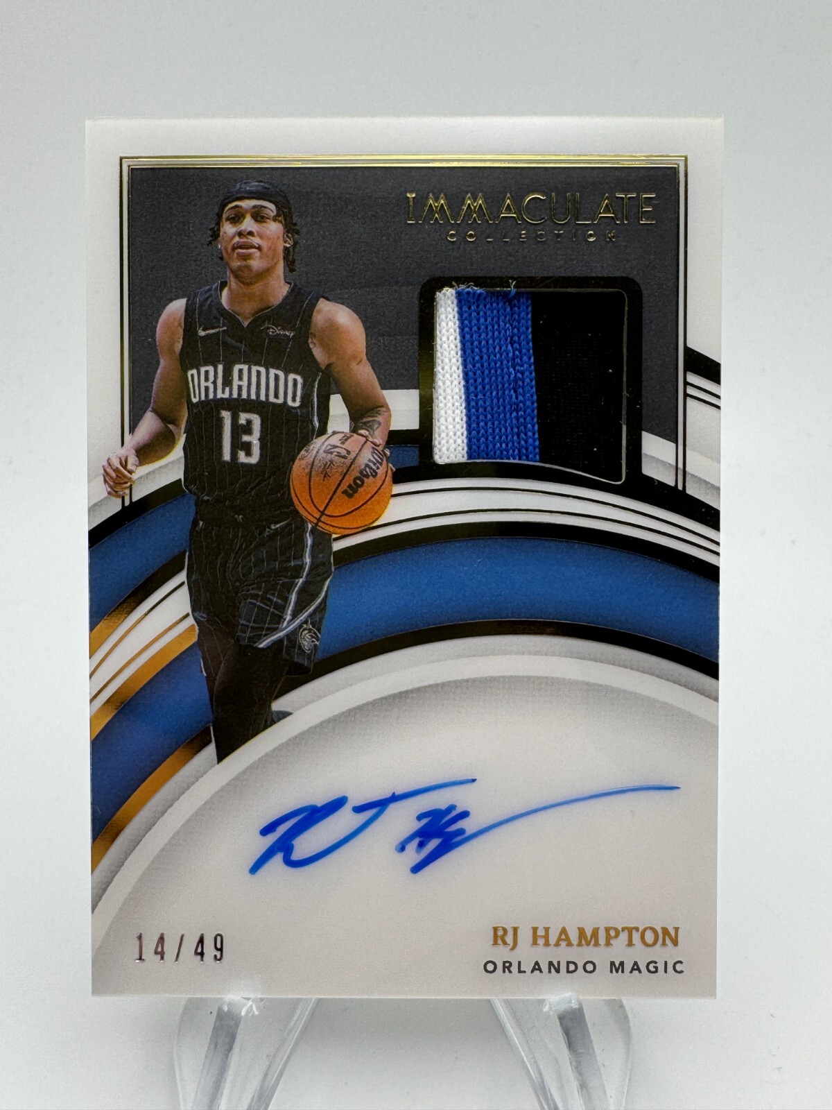 2021-22 Immaculate Collection RJ HAMPTON Holo Gold Patch Auto /49 #PARJH