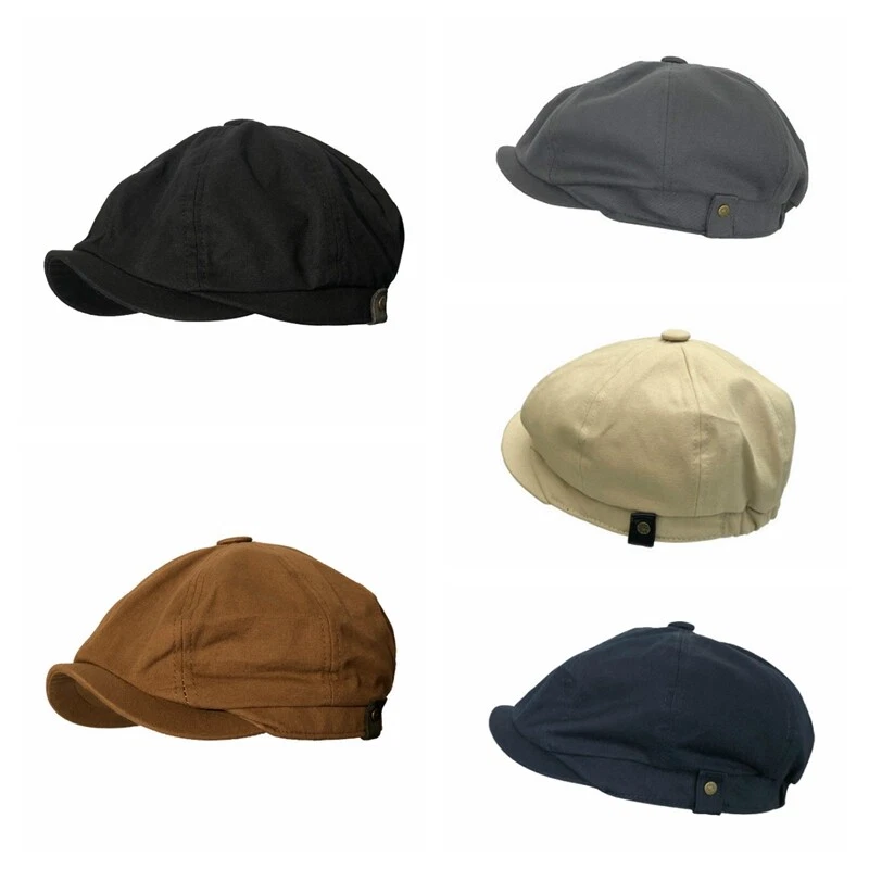 Homme Femme Vendeur de Journaux Casquette Rétro Gavroche Gatsby Béret Casual - Photo 3/4