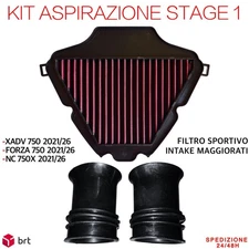 Coni Aspirazione maggiorati + Filtro Sportivo Honda XADV FORZA NCX 750 2021/26