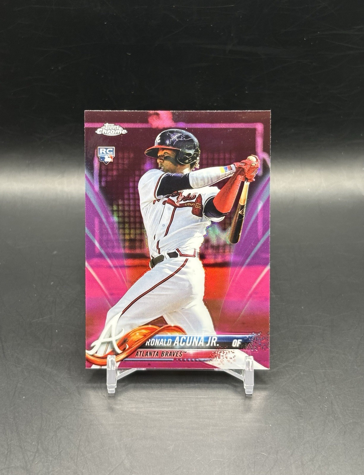 2018 Topps Chrome Pink Refractor Ronald Acuna Jr #193 Rookie RC