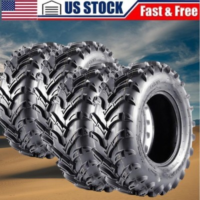 4 Pack ATV Tires All-Terrain Tires 25x8-12 6PR ATV UTV Trail Sand Mud Off-Road