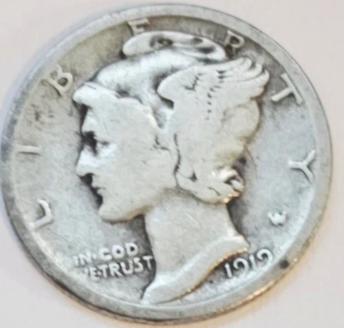 1919-S Mercury Dime 10c  About Good 90% Silver