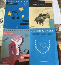 Lot of 4 USED Some Faber Older Beginner Piano Books SEE pictures