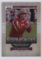 2023 Bowman U Alabama Crimson Tide Season Highlights Rainbow Foil Nick Saban 9v7