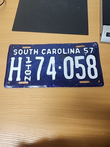 1957 South Carolina H 1-ton  74-058 License Plate