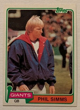 1981 Phil Simms Topps # 55