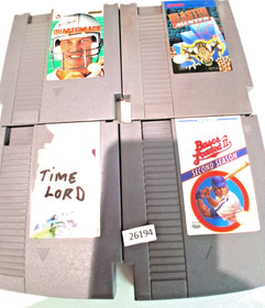 nes game lot 4 different titles 26194 bc21 Time Lord,Blaster Master.Bases Loaded