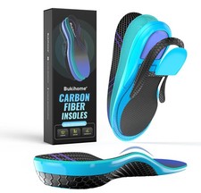 Carbon Fiber Insoles for Men  Women -  1 Pair  High Arch  Rigid Support - N...