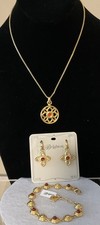 ELEGANT NWT BRIGHTON FERRARA VENETIAN GEMS NECKLACE BRACELET EARRINGS SET RP 264