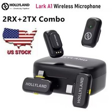 Hollyland LARK A1 Combo Wireless Lavalier Microphone System USB-C Lightning iOS