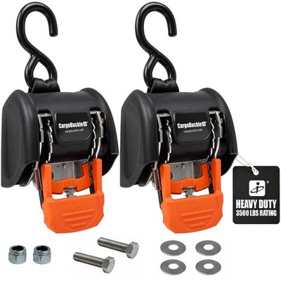 CargoBuckle G3 Bolt On Retractable Ratchet Straps Heavy Duty, 3,500 lbs Break...