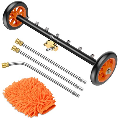 #ad Pressure Washer Attachment 24 Inch Water Broom 4000 PSI Orange 3 Piece VIGRUE $89.99