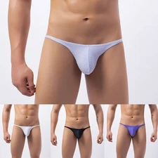 Low Rise Nylon Men's Sexy Briefs Pouch Panties Underwear G string Thong