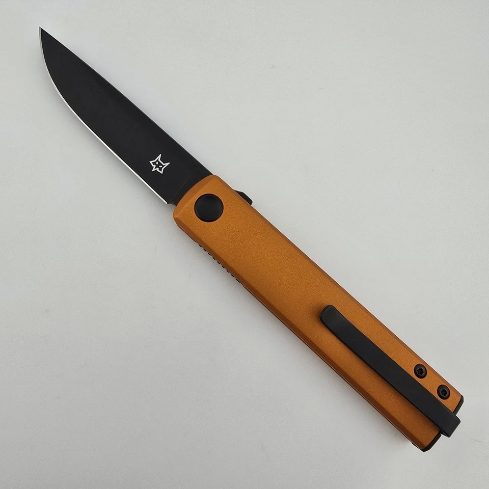 FOX Chnops FX-543 ALO Folding Knife Orange Aluminum 2.95" Becut Stainless Steel - Image 3 of 4