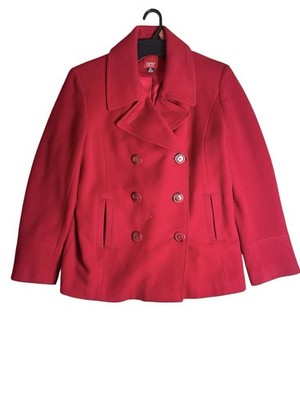 Esprit Women's Red Wool Blend Peacoat