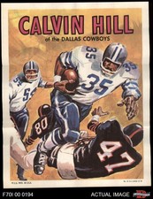 1970 Topps Football Posters #21 Calvin Hill Cowboys Yale 8 - NM/MT