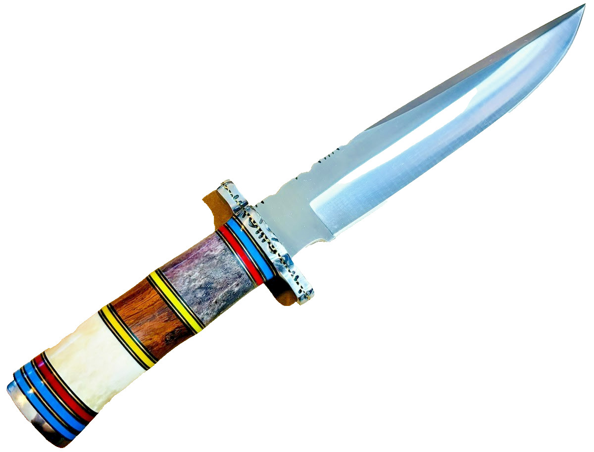 IMPACT CUTLERY Custom Made Fixed Blade 14" Bowie Knife UNUSED Handmade Knives