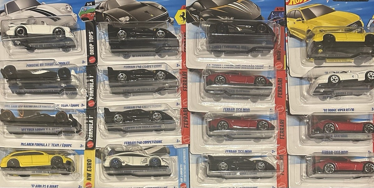 Hot wheels Mainline Cars Large selection inc New 2026 Ferrari