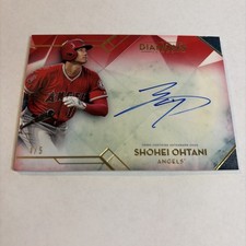 Shohei Ohtani 2020 Topps Diamond Icons On Card Autograph Red SP Auto 4/5