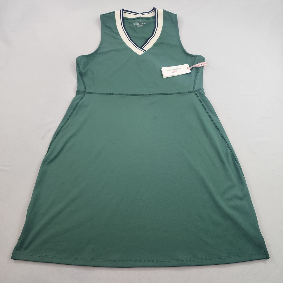 Vineyard Vines Performance golf dress womens S Small green stretch v-neck |  eBay