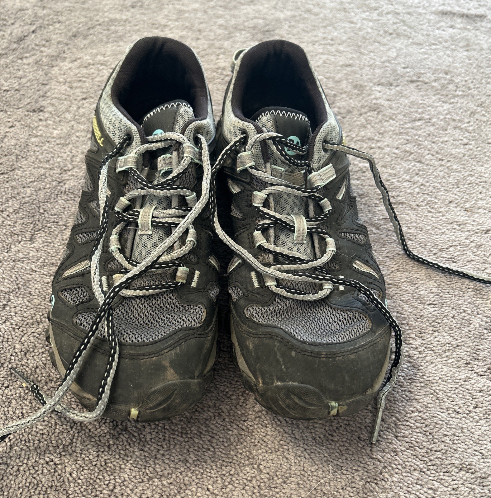 Scarpe Merrell All Out Blaze Aero Sport Escursionismo Sentiero Acquatico Vent Grigio Donna 9