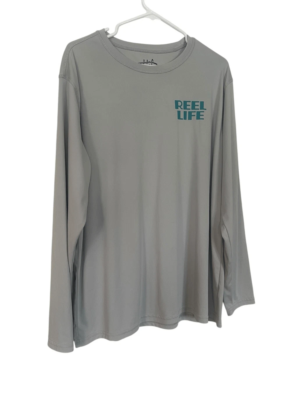 Reel Life Mens Gray Sun Ray Defender Series Long Sleeve Fishing Shirt Size XL