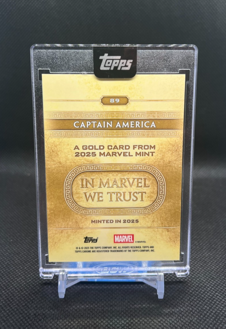 2025 Topps Marvel Mint CAPTAIN AMERICA Gold Card 36/50 #89