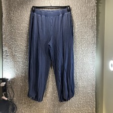 Free People Movement Baggy Parachute Pants Blue Small Boho Lagenlook Bohemian