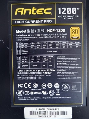Antec HCP 1200 PC Netzteil 1200 Watt Teilmodular