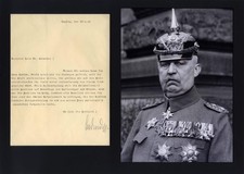 GENERAL Erich Ludendorff autograph, typed letter signed & mounted
