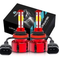4-Sides H11 H9 LED Headlight Combo Bright Bulbs Kit 390000LM HIGH/LOW Beam 6000K