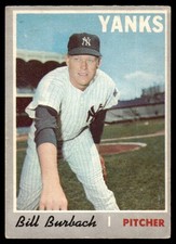 1970 O-Pee-Chee Bill Burbach Vintage Baseball New York Yankees #167